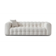 Ashcroft Marsi Luxry Chesterfield French Boucle Fabric Couch in Cream