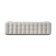 Ashcroft Marsi Luxry Chesterfield French Boucle Fabric Couch in Cream