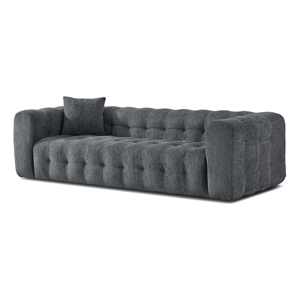 Marsi Luxry Modern Chesterfield Gray French Boucle Fabric Couch