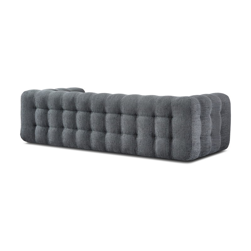 Marsi Luxry Modern Chesterfield Gray French Boucle Fabric Couch