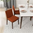 Valantine Modern Furniture Style Orange Velvet Dining Chair Set of 2