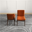 Valantine Modern Furniture Style Orange Velvet Dining Chair Set of 2