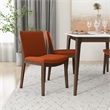 Valantine Modern Furniture Style Orange Velvet Dining Chair Set of 2