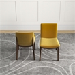 Valantine Mid Century Modern Furniture Style Gold Velvet Dining Chairs Set of 2