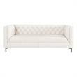 Galveston Mid Century Luxury Chesterfield French Boucle Fabric Sofa in Beige
