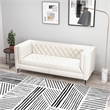 Galveston Mid Century Luxury Chesterfield French Boucle Fabric Sofa in Beige