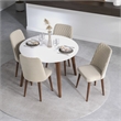 Palm Modern Solid Wood Walnut Dining Room&Kitchen 5 Piece Furniture Set