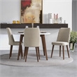 Palm Modern Solid Wood Walnut Dining Room&Kitchen 5 Piece Furniture Set
