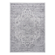 Usak Collection 5' x 7' Silver Oriental Distressed Non-Shedding Area Rug