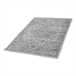 Usak Collection 6' x 9' Silver Oriental Distressed Non-Shedding Area Rug