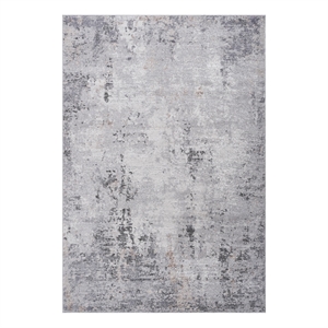 usak collection 5' x 7' ivory/sand oriental distressed non-shedding area rug