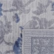 Usak Collection 7' x 10' Blue/Silver Oriental Distressed Non-Shedding Area Rug