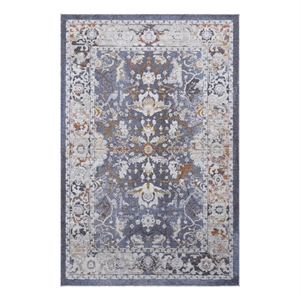 bunyan collection traditional vintage blue area rug (5'3'' x 7'6'')
