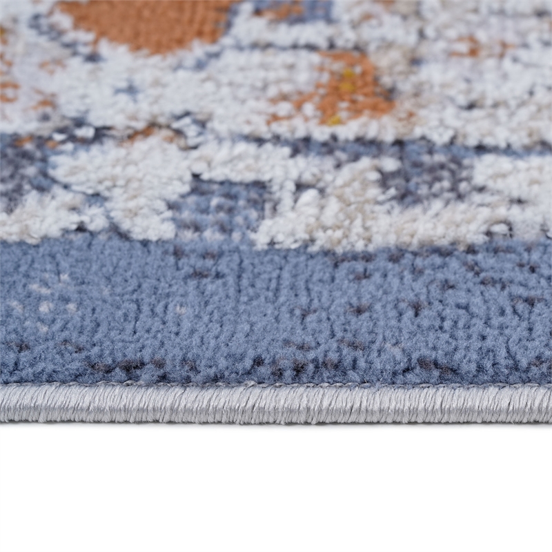 Bunyan Collection Traditional Vintage Blue Area Rug (7'9'' x 10')