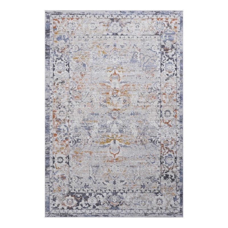 Bunyan Collection Traditional Vintage Ivory/Gray Area Rug (5'3'' x 7'6'')