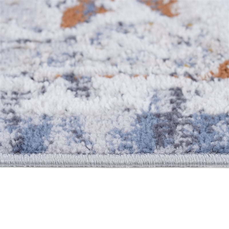 Bunyan Collection Traditional Vintage Ivory/Gray Area Rug (6'7'' x 9')