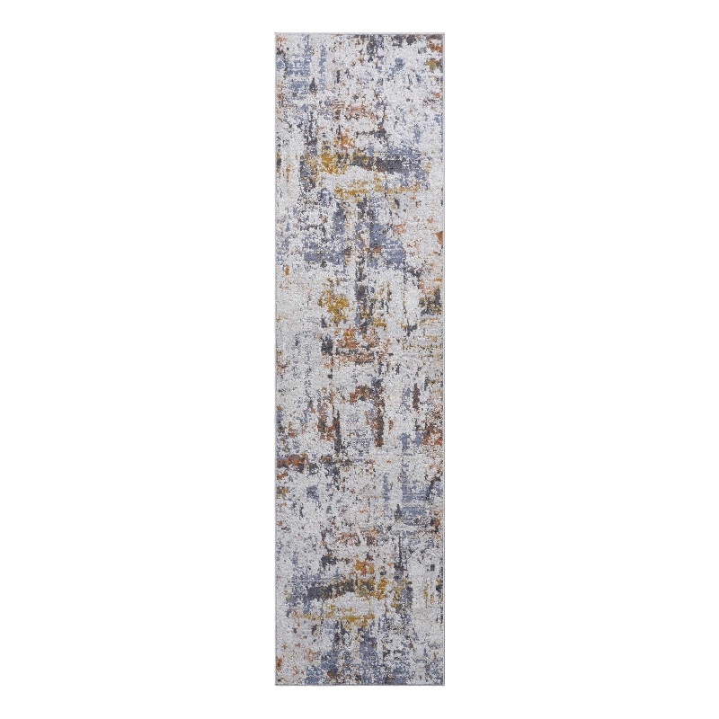 Bunyan Collection Traditional Vintage Ivory/Blue Area Rug (2'2'' x 8')