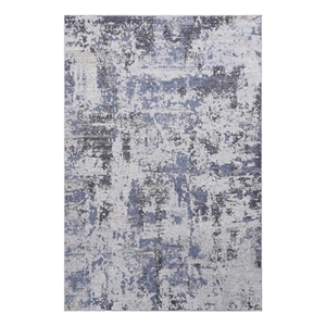 bunyan collection traditional vintage gray/denim area rug (5'3'' x 7'6'')