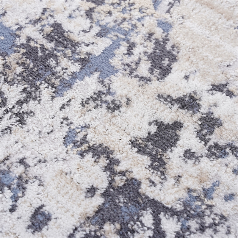 Bunyan Collection Traditional Vintage Gray/Denim Area Rug (2'2'' x 8')