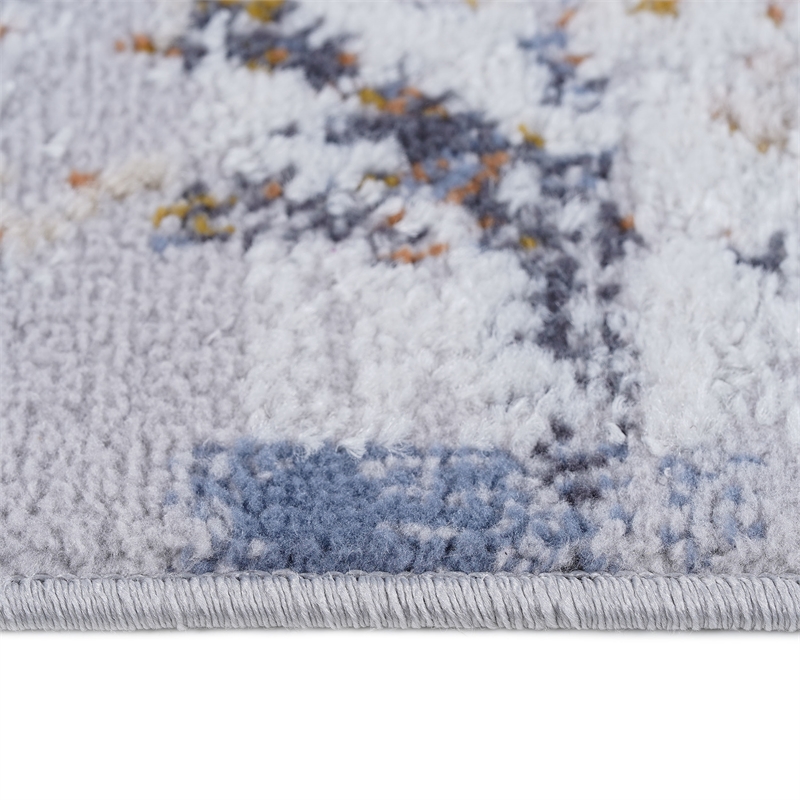Bunyan Collection Traditional Vintage Gray Multi Size Area Rug (5'3'' x 7'6'')