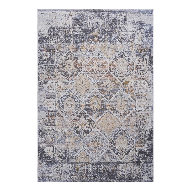 Bunyan Collection Traditional Vintage Gray Multi Size Area Rug (5'3'' x 7'6'')
