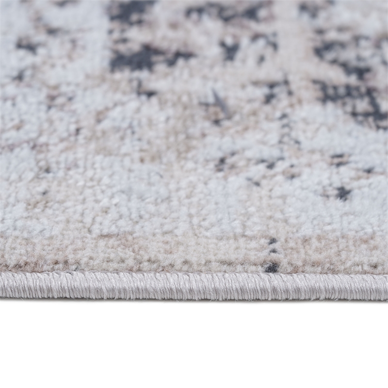 Bunyan Collection Traditional Vintage Cream/Anthracite Area Rug (7'9'' x 10')