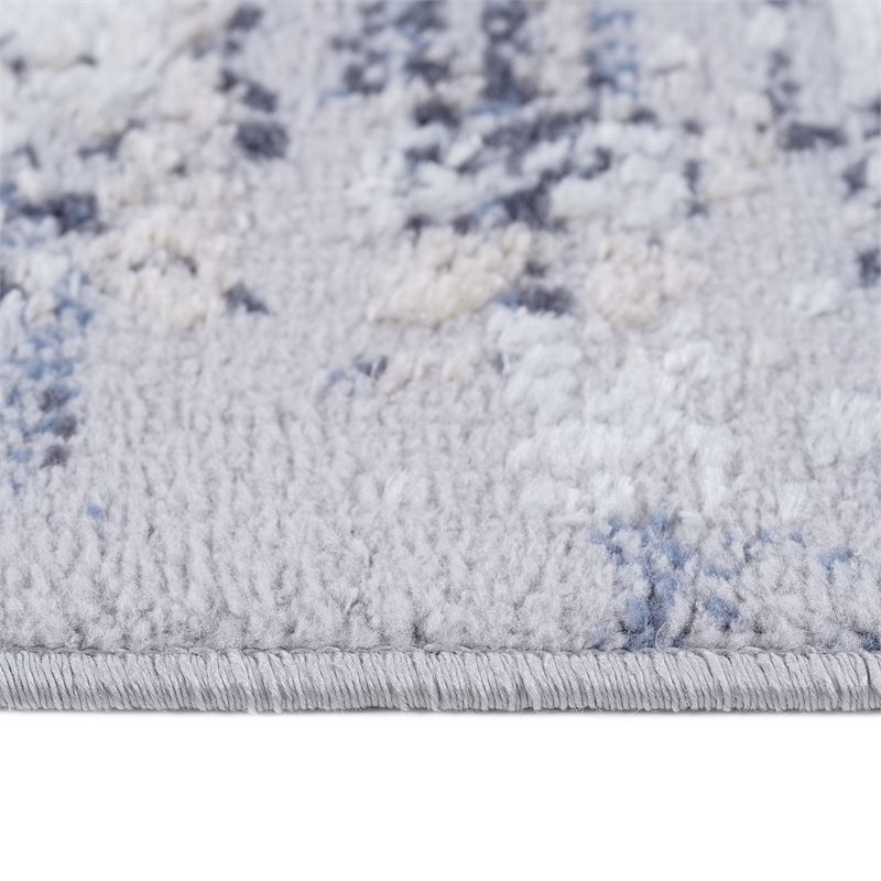 Bunyan Collection Traditional Vintage Gray/Blue Area Rug (7'9'' x 10')