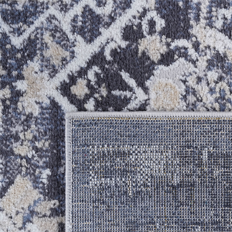 Bunyan Collection Traditional Vintage Gray/Blue Area Rug (7'9'' x 10')