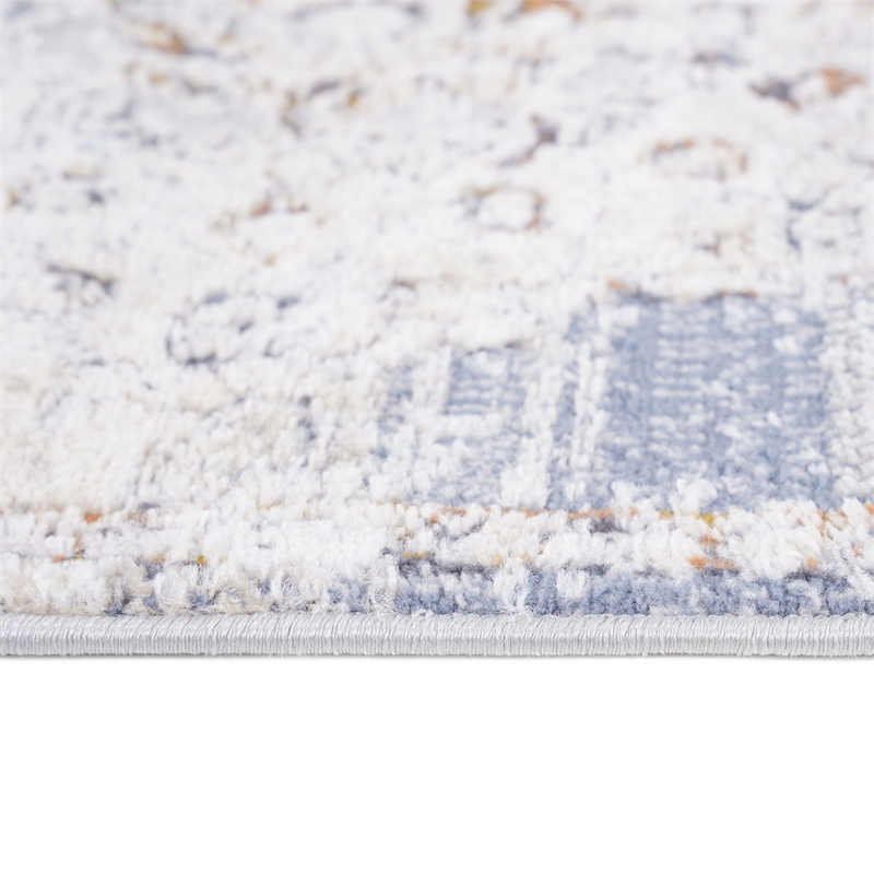 Bunyan Collection Traditional Vintage Cream/Gold Area Rug (2'2'' x 8')
