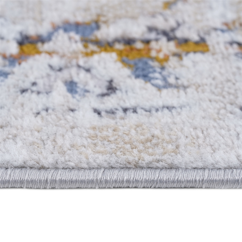 Bunyan Collection Traditional Vintage Cream/Gold Area Rug (5'3'' x 7'6'')