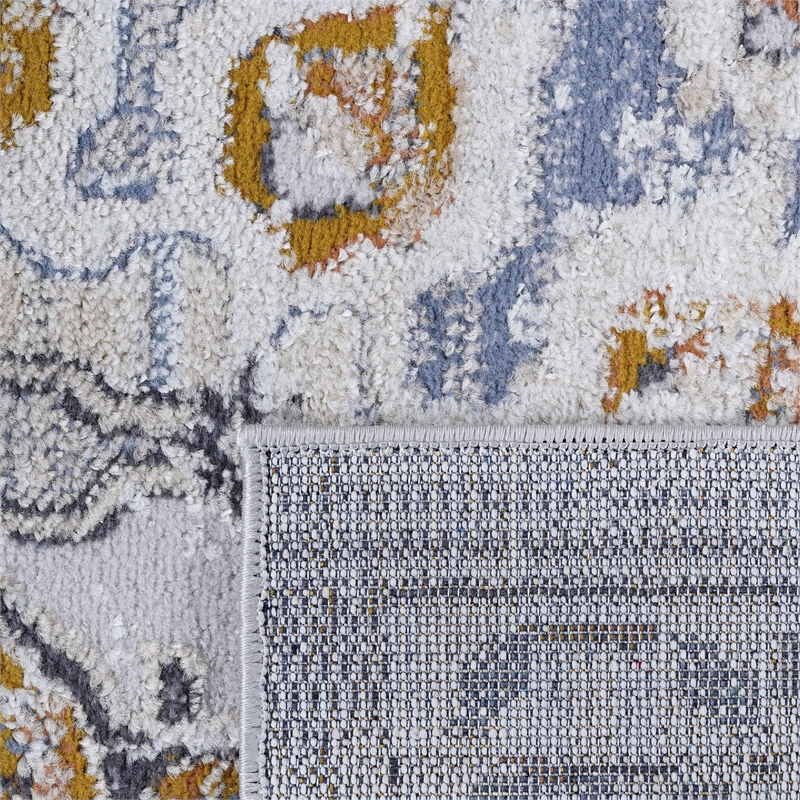 Bunyan Collection Traditional Vintage Cream/Gold Area Rug (5'3'' x 7'6'')