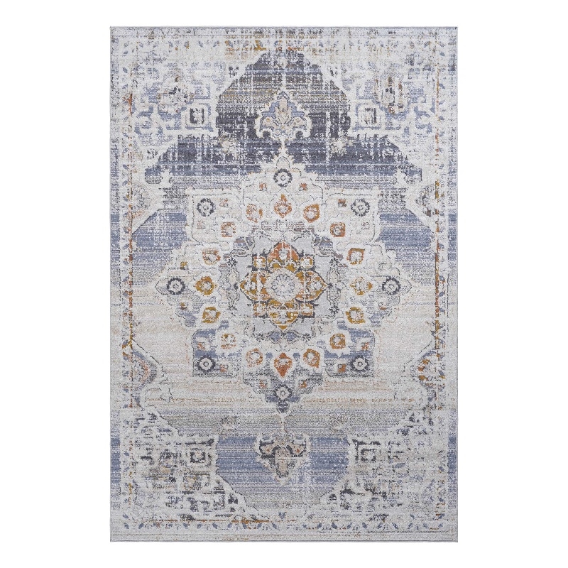 Bunyan Collection Traditional Vintage Cream/Gold Area Rug (5'3'' x 7'6'')