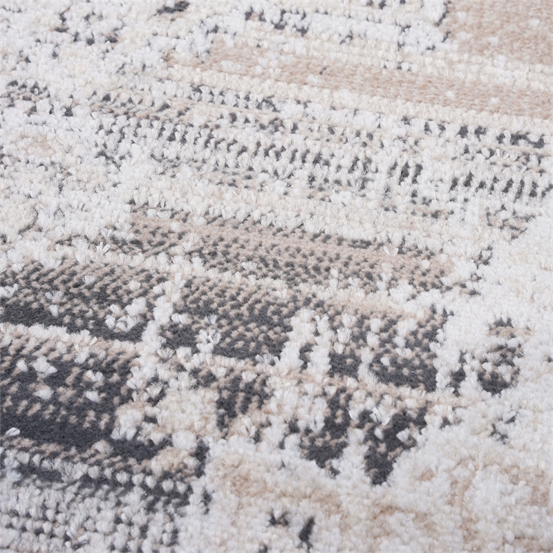 Bunyan Collection Traditional Vintage Cream/Beige Area Rug (2'2'' x 8')