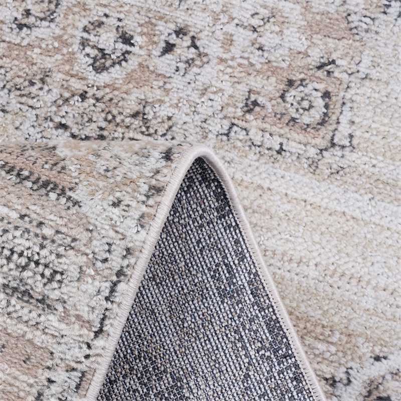 Bunyan Collection Traditional Vintage Cream/Beige Area Rug (2'2'' x 8')