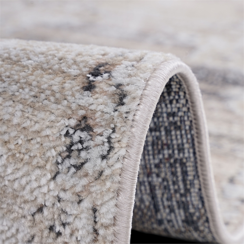 Bunyan Collection Traditional Vintage Cream/Beige Area Rug (2'2'' x 8')