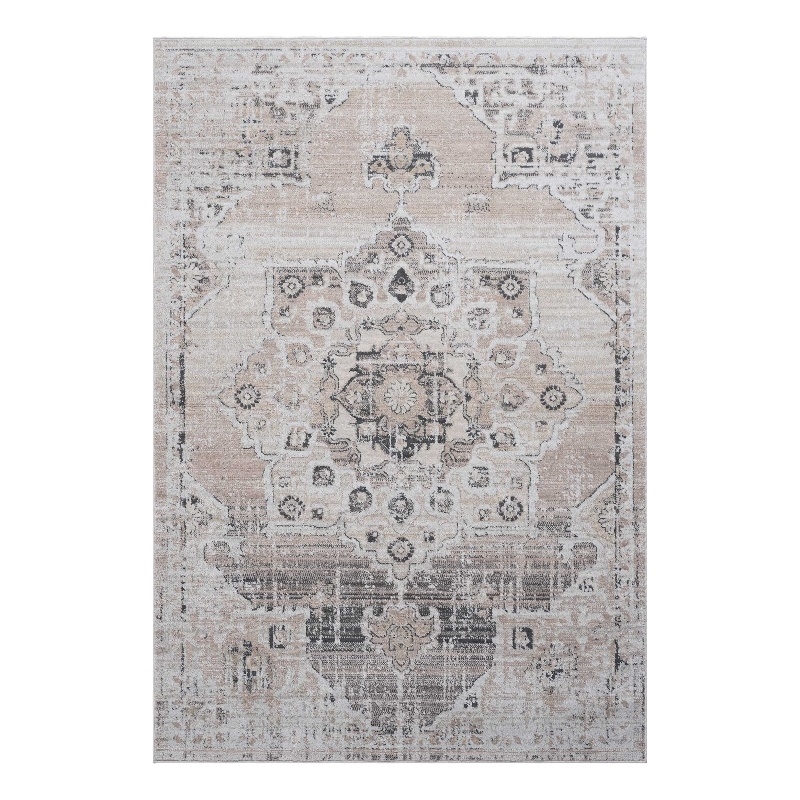 Bunyan Collection Traditional Vintage Cream/Beige Area Rug (5'3'' x 7'6'')