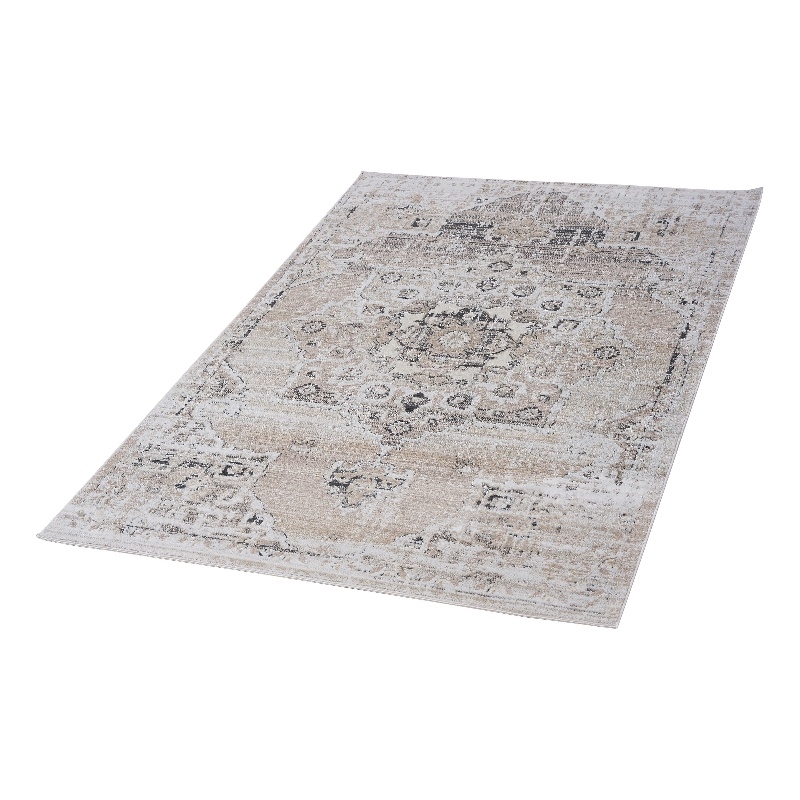 Bunyan Collection Traditional Vintage Cream/Beige Area Rug (6'7'' x 9')