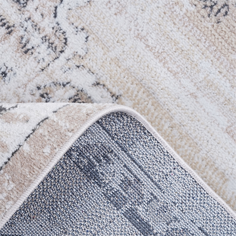 Bunyan Collection Traditional Vintage Cream/Beige Area Rug (7'9'' x 10')