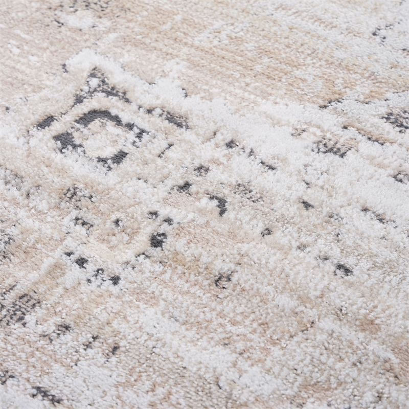 Bunyan Collection Traditional Vintage Cream/Beige Area Rug (7'9'' x 10')