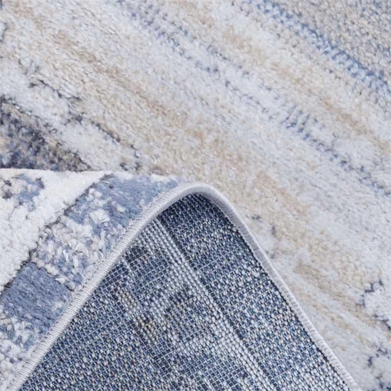 Bunyan Collection Traditional Vintage Cream/Blue Area Rug (7'9'' x 10')