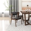 Roland Mid-Century Style 5 Piece Solid Wood Walnut Dining Set