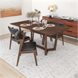 Roland Mid-Century Style 5 Piece Solid Wood Walnut Dining Set