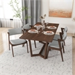 Roland Modern Dining Room&Kitchen Solid Wood Walnut Table and Chairs for 4