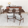 Roland Modern Dining Room&Kitchen Solid Wood Walnut Table and Chairs for 4