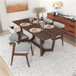 Roland Modern Dining Room&Kitchen Solid Wood Walnut Table and Chairs for 4