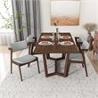 Roland Modern Dining Room&Kitchen Solid Wood Walnut Table and Chairs for 4