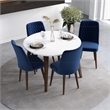 Palm Mid Century Modern Solid Wood Walnut 5 Piece Dining Room Set