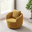 Perto Mid Century Modern Dark Yellow Fabric Accent Armchair