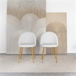 Waterbury Mid-Century Boucle Fabric Dining Chairs in Cream (Set of 2)