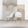 Waterbury Mid-Century Boucle Fabric Dining Chairs in Cream (Set of 2)